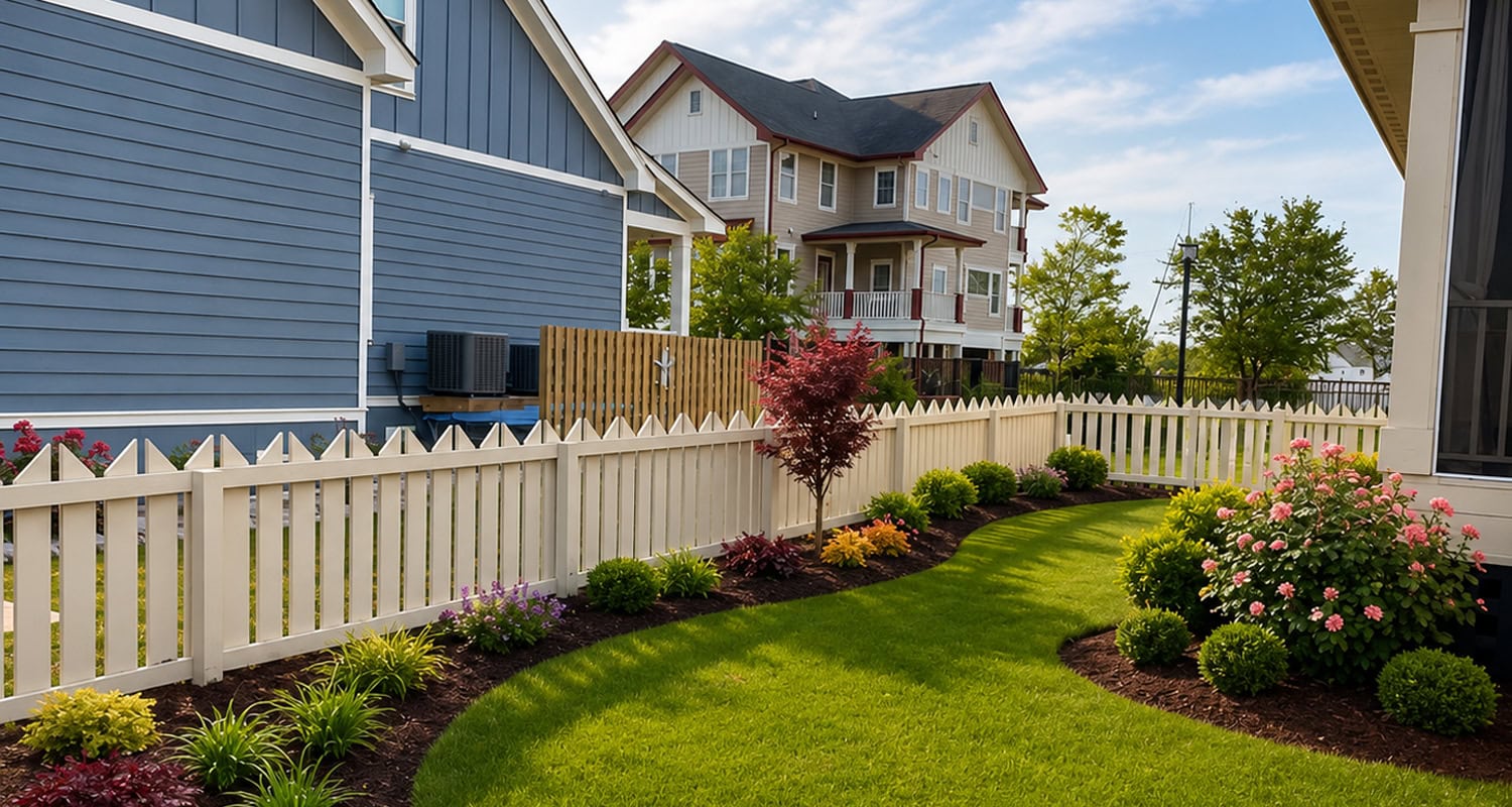 Residential landscape design and installation around a coastal home